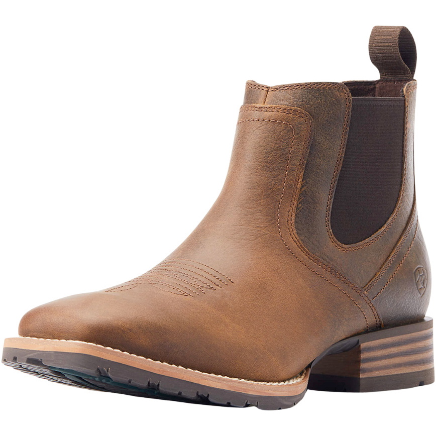 2025 Ariat Mens Hybrid Low Boy Wide Square Toe Chelsea Boot 10044555 - Old Earth